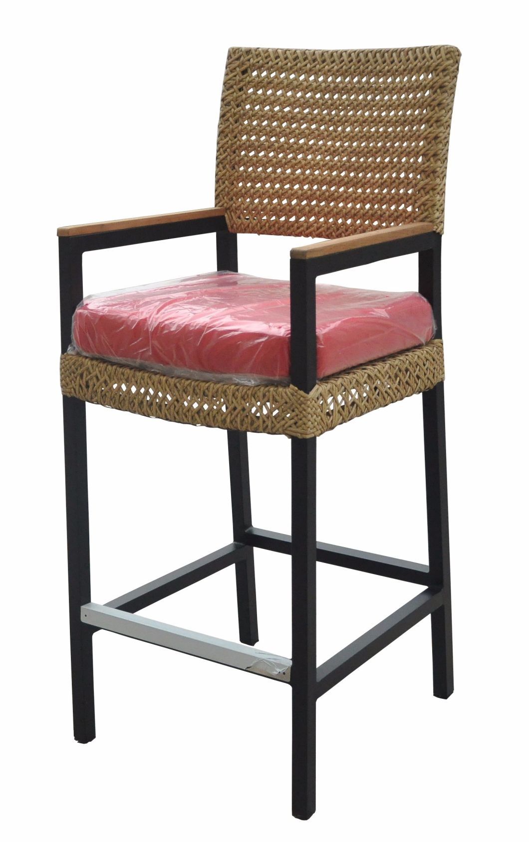 Modern Outdoor Wicker Bar Chair Rattan Weaving Bar Stool Pation Chair