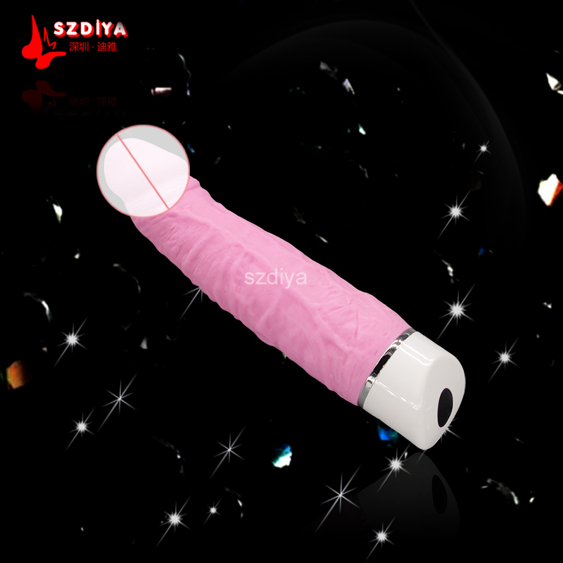 New Liquid Silicone Women Girl Dildo Adult Toys Sex Vibrator (DYAST400)