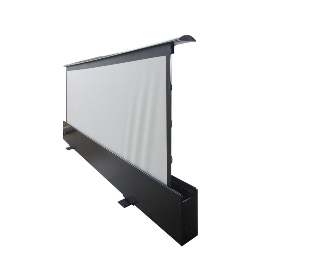 Free Shipping Floor Automatic Rising Projector Screen Manufacturer