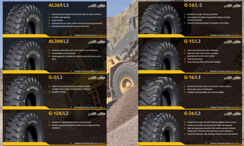 Giant Mining Earthmover Rubber Radial OTR Tyre 23.5r25 16.00r25