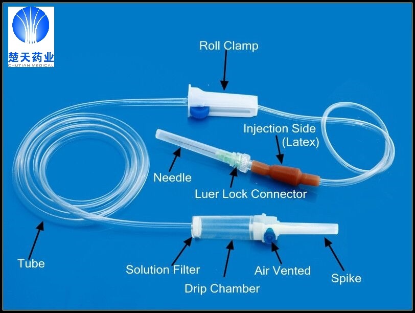 OEM Hospotal Single Use Latex bulb IV Infusion Set