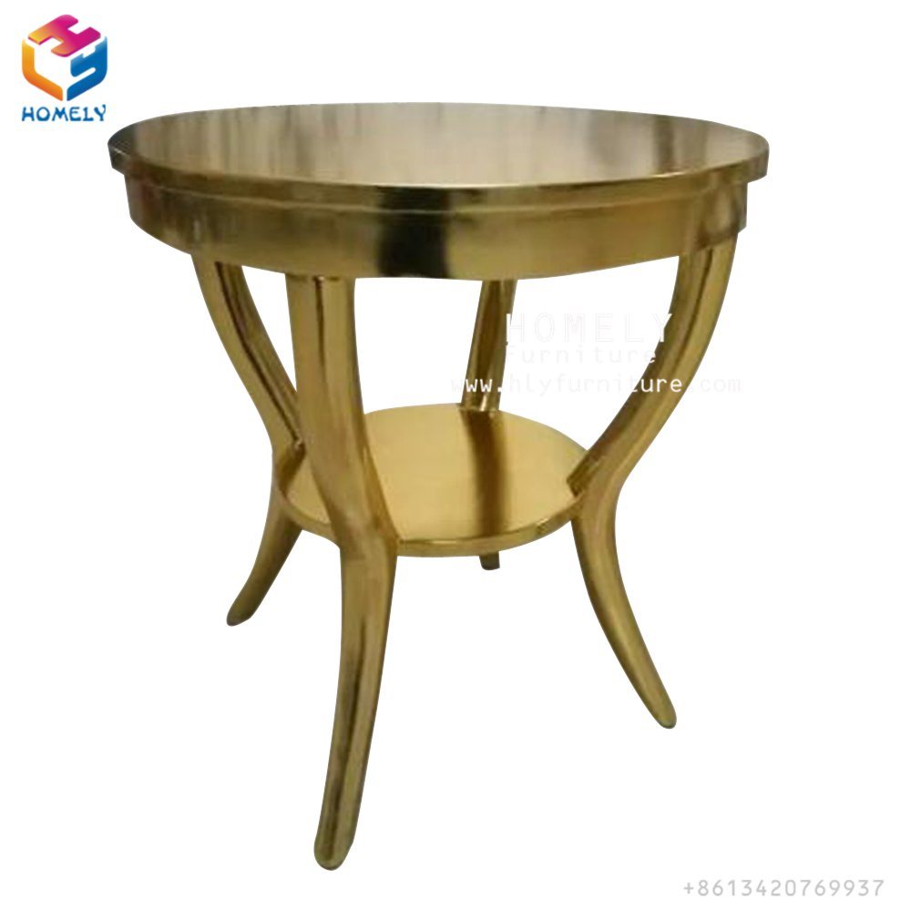 Hly Hot Sale Tempered Glass Console Table Wooden Tea Table