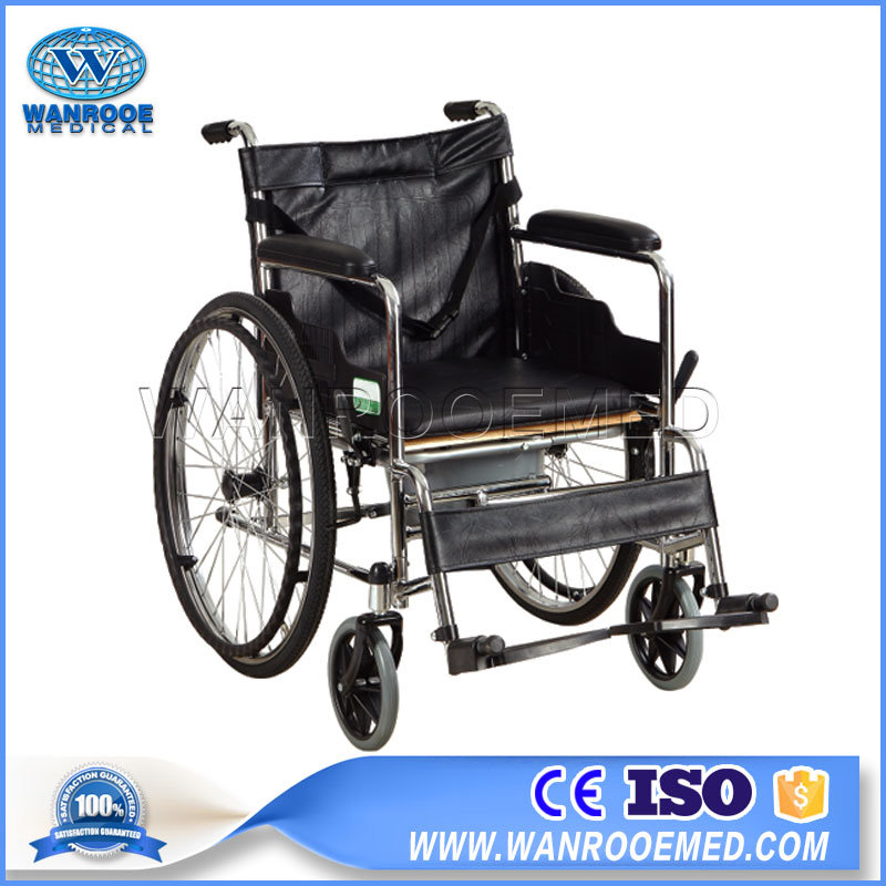 Bwhm-1b5 Economic and Durable Reclining Manual Commode Wheelchair