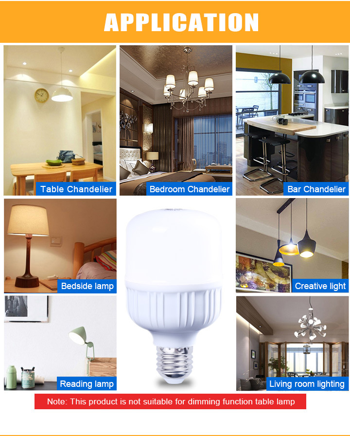 Competitive Powerful LED T-Shape Lighting Bulbs T60 T80 T100 T120 T140 E27 6500K Aluminum PBT 85-265V