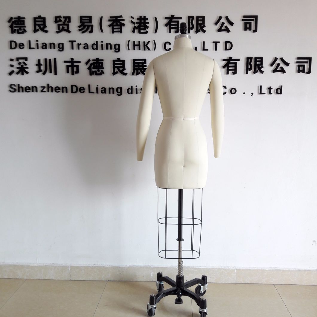 Dl52 Size6 Europe and American Size Female Half Body Tailor Mannequin with Black Cage, Mannequin for Bride