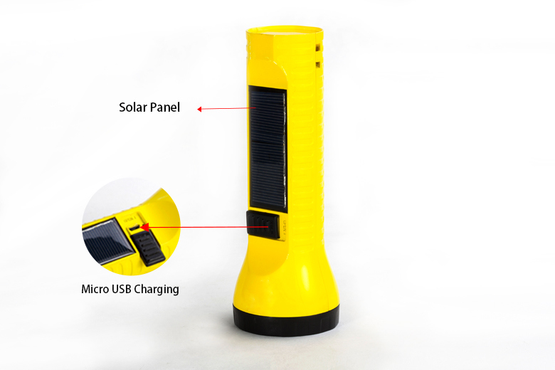 Rechargeable Solar LED Torch with Reading Flashlight Light