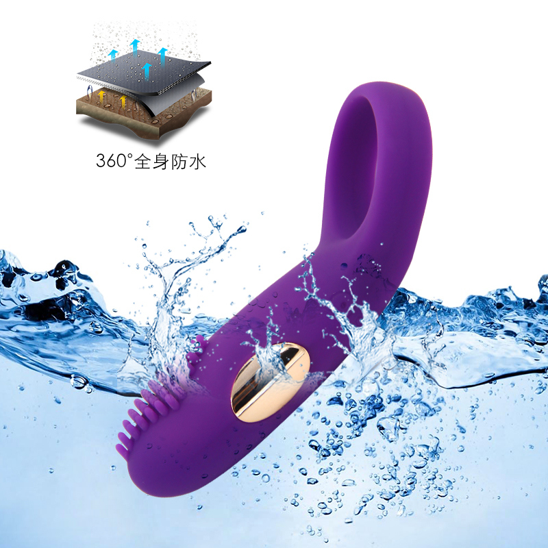 12 Frequency Healthy Decompression Delay Premature Ejaculation Lock Fine Vibration Ring Massager for Men Long Last Sex Pleasure