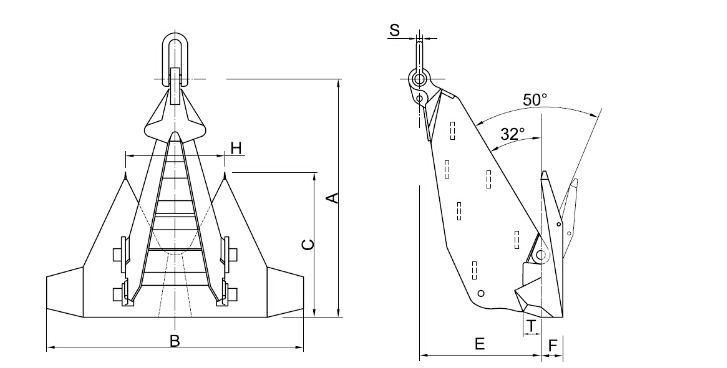 MK3 High Holding Power Stevin Ship Welded Anchor