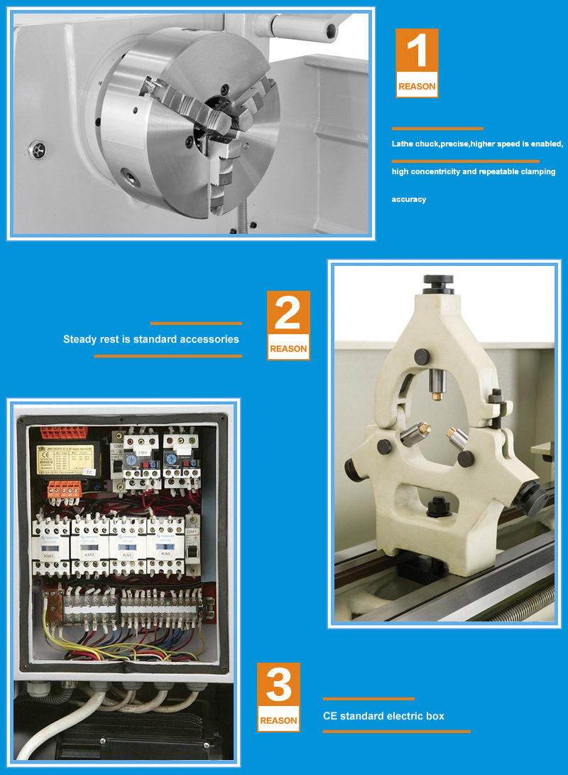 High Precision Horizontal Metal Lathe Machine (CA6240 CA6250)