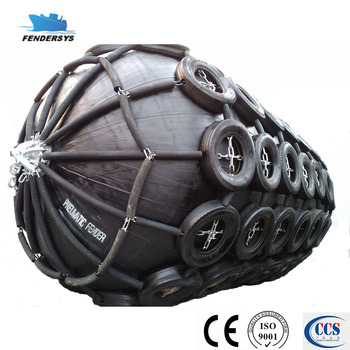 Marine Pneumatic Rubber Fender with Galvanized Chain and Tire Made in China