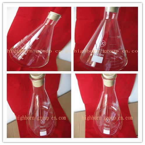 Hot Sale Lab Glass Erlenmeyer Flask Bottle