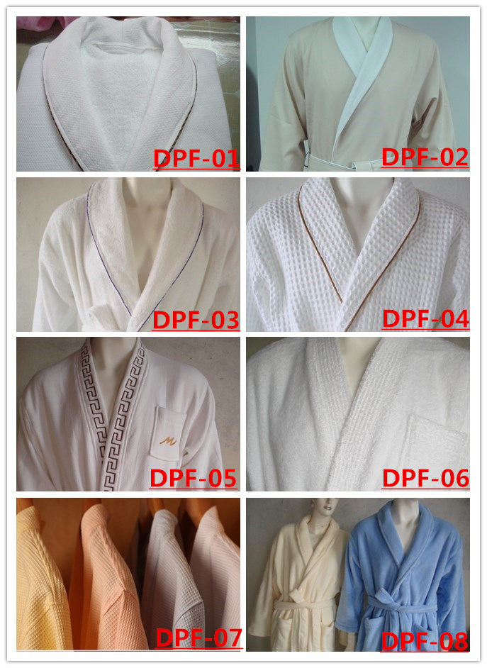 Shanghai DPF Textile Waffle Terry Towel/ Velour /Hotel Bathrobe