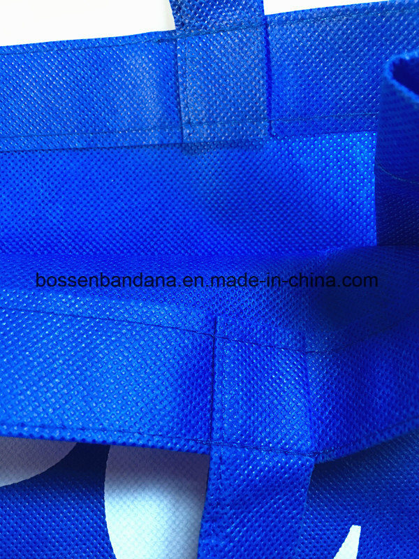 Factory OEM Produce Custom Logo Print Blue Non-Woven Tote Bag