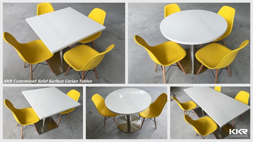 Solid Surface Fast Food Restaurant Tables and Chairs