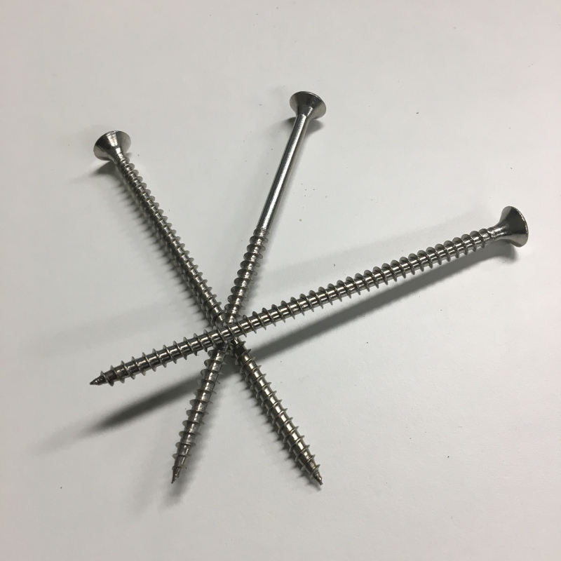 DIN7505 Double Countersunk Head Stainless Steel Pozi Chipboard Screw