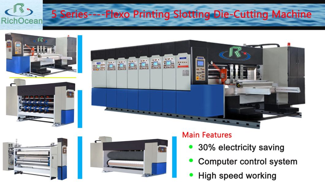 Corrugated Carton Box Flexo Slotting and Die Cutting Printing machine