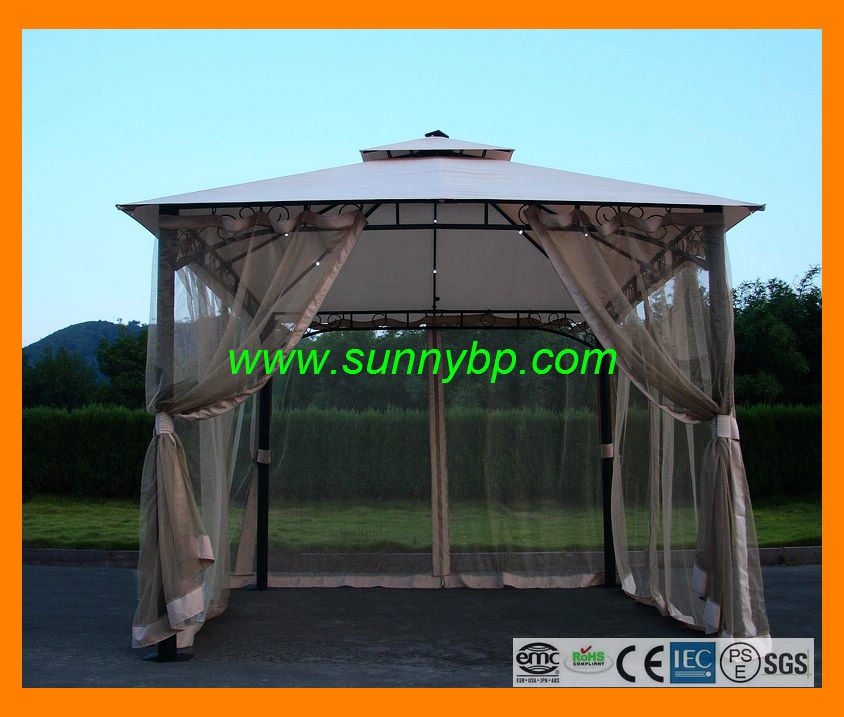 Romantic Stand Solar Umbrella with 24LEDs for Beach