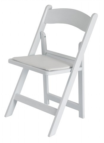 White Resin Folding Chair for Outdoor Wedding