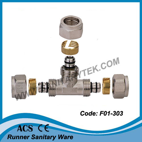 Brass Compression Fitting for Multilayer Pipe - Elbow Male (F01A-604)