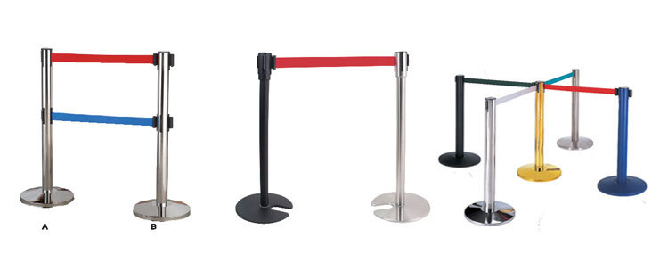 Stand Portable Metal Crowd Control Pole for Airport