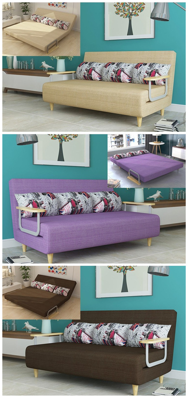 Multi-Functional Sectional Cool Wooden Sofa Folding Bed (197*80CM)