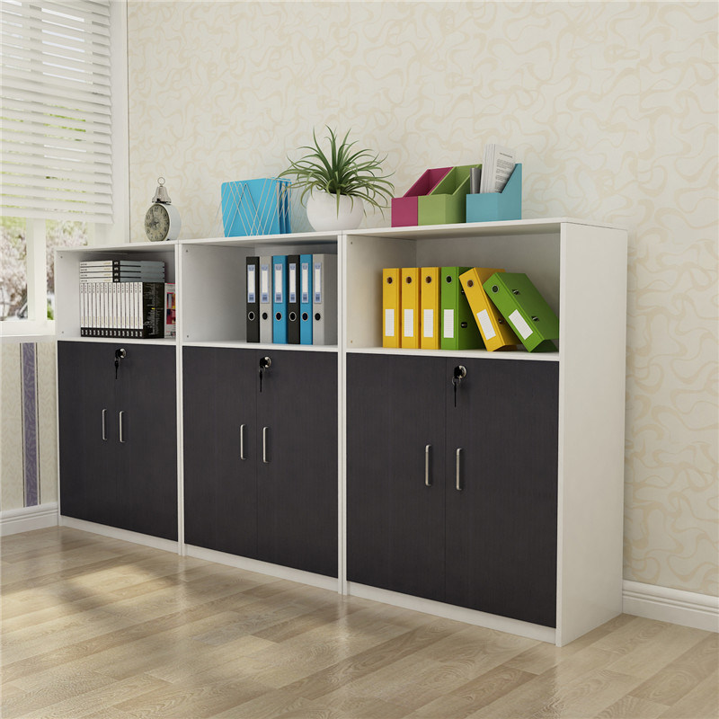 Color Optional Wooden Book Cabinet Office Furniture Filling Cabinet