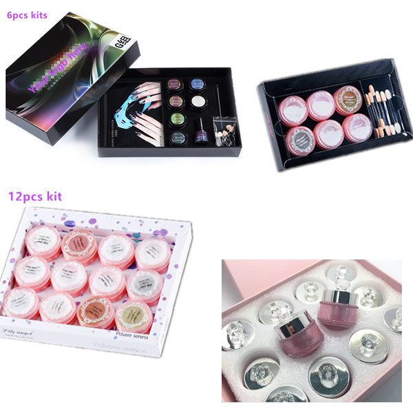 12 Glitter Chrome Color Ibn Mirror Gel Nail Chrome Magic Powder