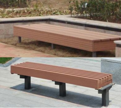 Wood Plastic Composite WPC Outdoor Products, Garden Slats Bench