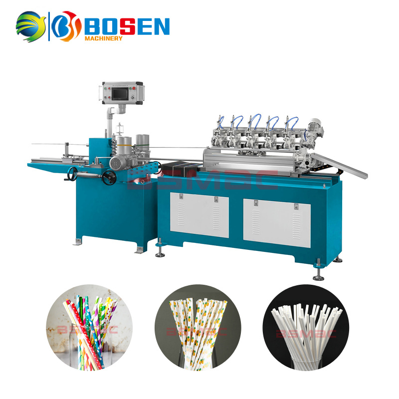 Fully Automatic Biodegradable Rice Paper Drinking Straw Forming Winding Printing Making Machine Factory Manufacturing Price in Sale