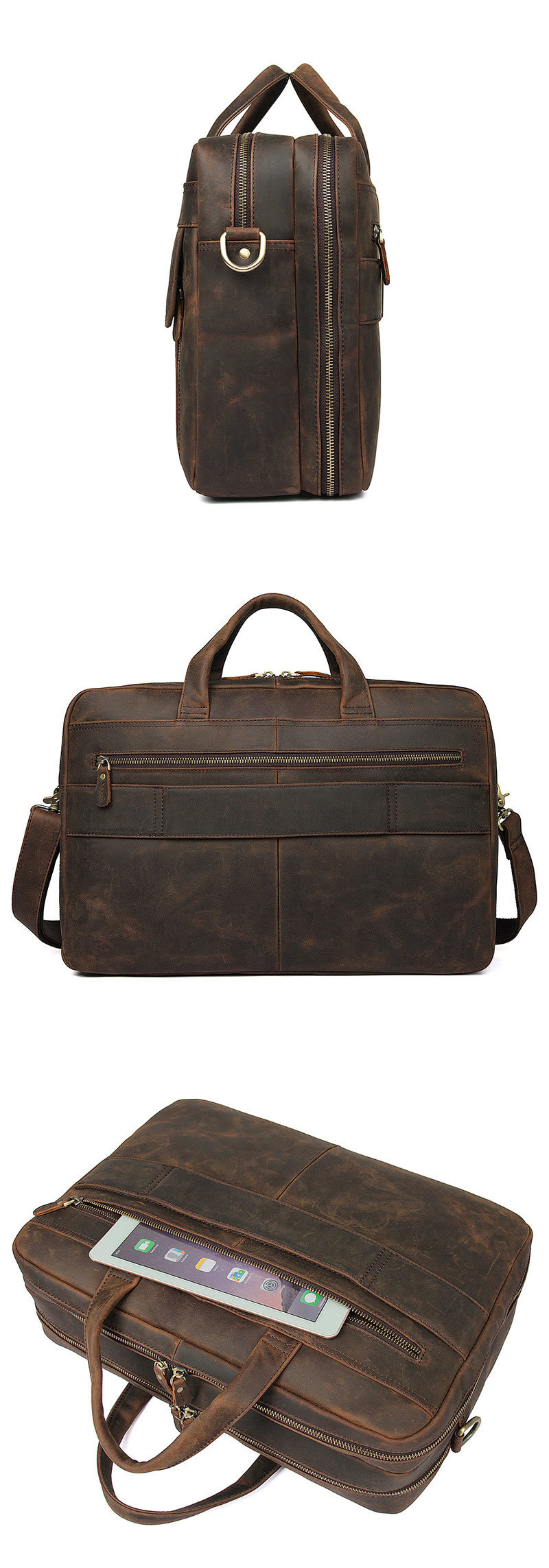 Low Price Good Quality Custom Design Vintage Brown Duffle Bag Leather Travel Bag for Business