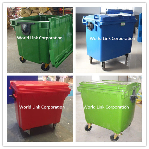 Different Color Strong Structure Plastic Waste 660 L Bin