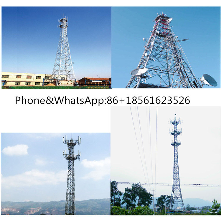 Steel 80m Telecom Shelter Self Supporting Tower