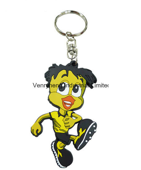 Wholesales Custom 3D Cartoon Rubber Keychain for Gift