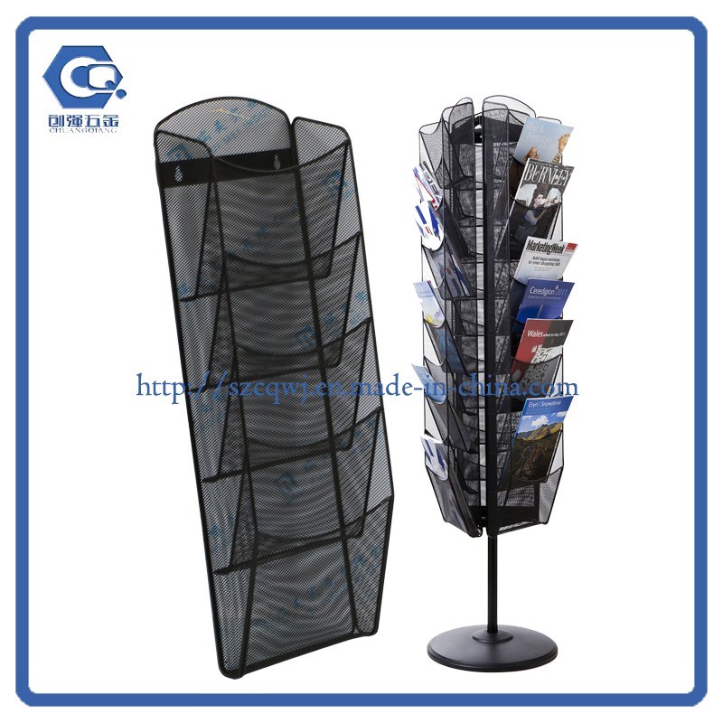 Floor Good Quality Metal Wire Used Newspaper Display Rack Stand