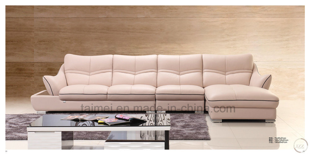Fashion Italy L Shape Sectional Leather Sofa Corner Sofa