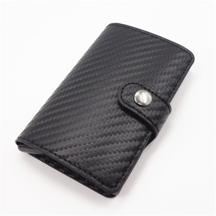 Fashion Unisex Carbon Fiber Credit Card Holder RFID Wallet Promotional