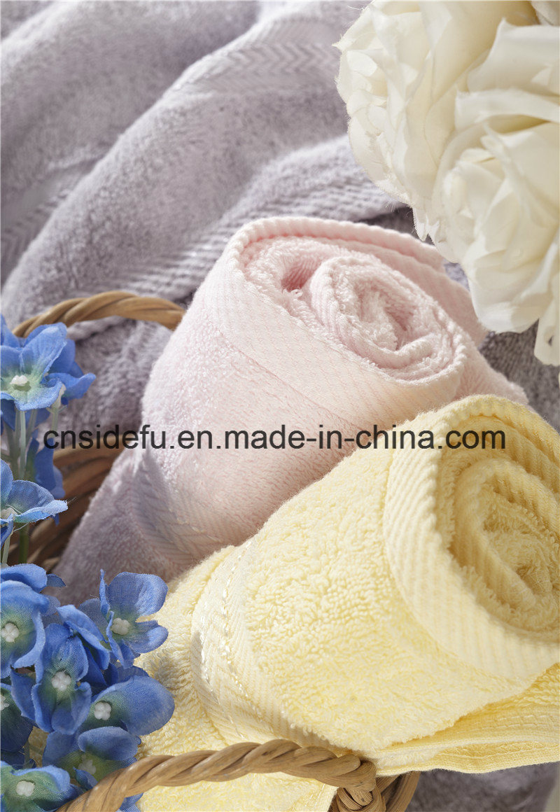 Five-Star Hotel Dobby Bath Towel, Hand Towel, Face Towel 100% Cotton for Wholesale