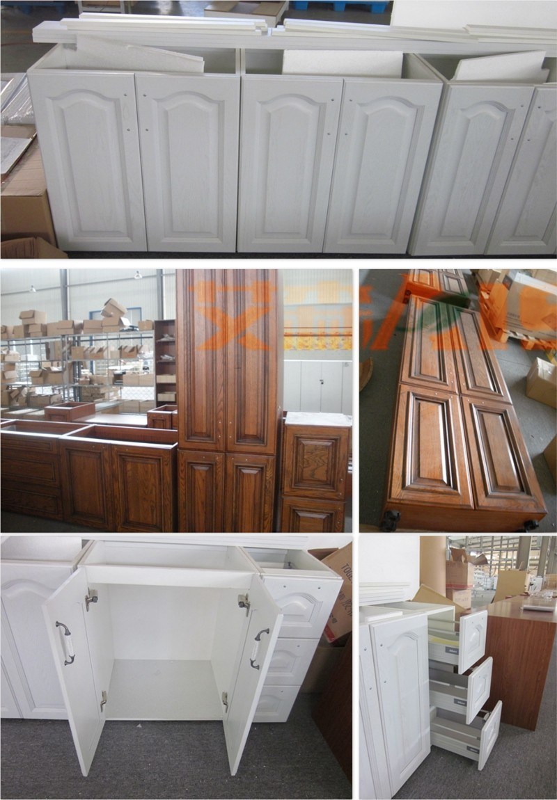 North America Style Wood Furniture Solid Wood Kitchen Cabinets