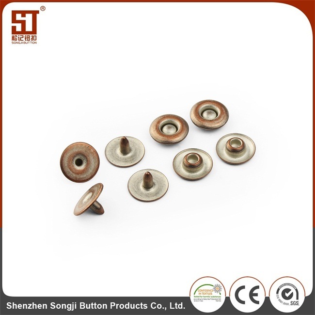 Customized Printed Round Metal Prong Snap Rivet Button for Jacket