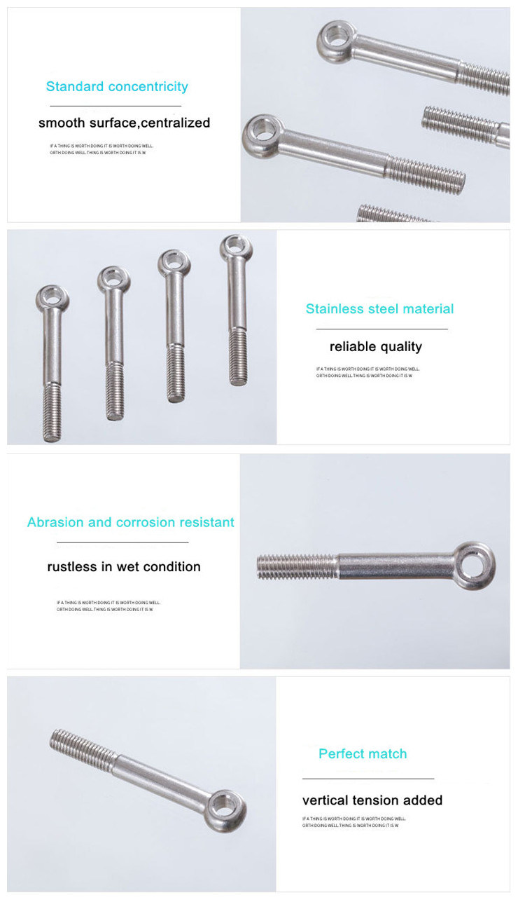 High Quality Stainless Steel Eye Bolts DIN444