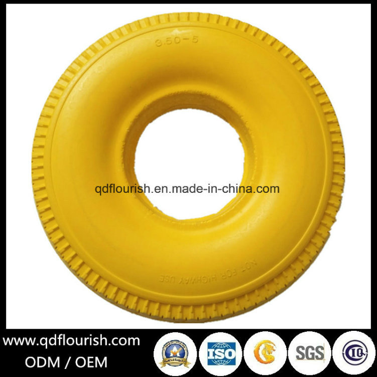 Solid Tyre 3.50-5 Inch PU Foam Wheel for Cart Trolley