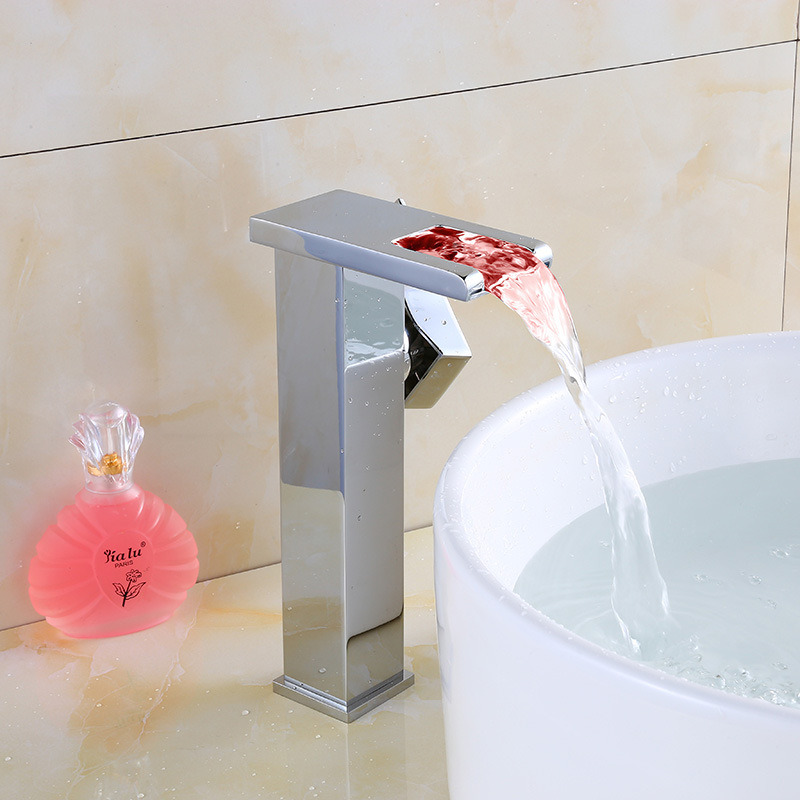 Hydro Power Waterfall Faucet with LED