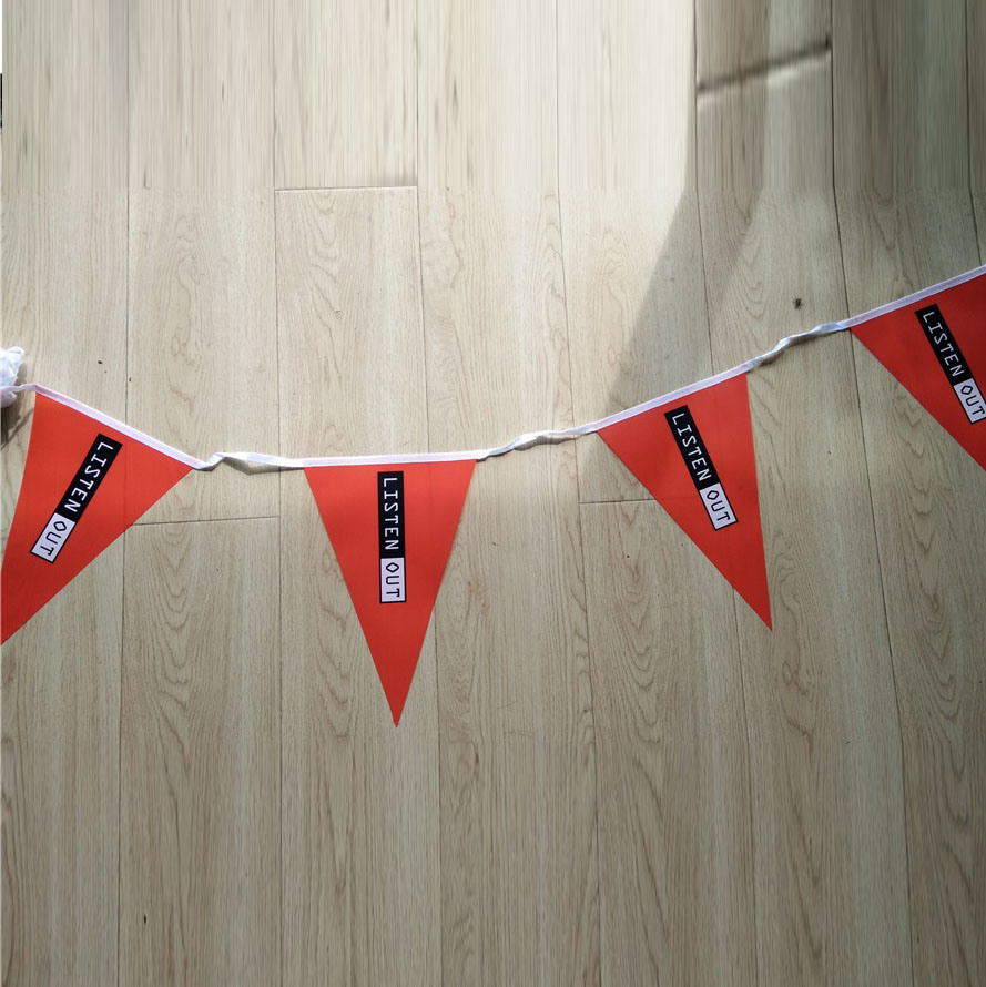 Advertising Colorful Non-Toxic Triangle Bunting Flag
