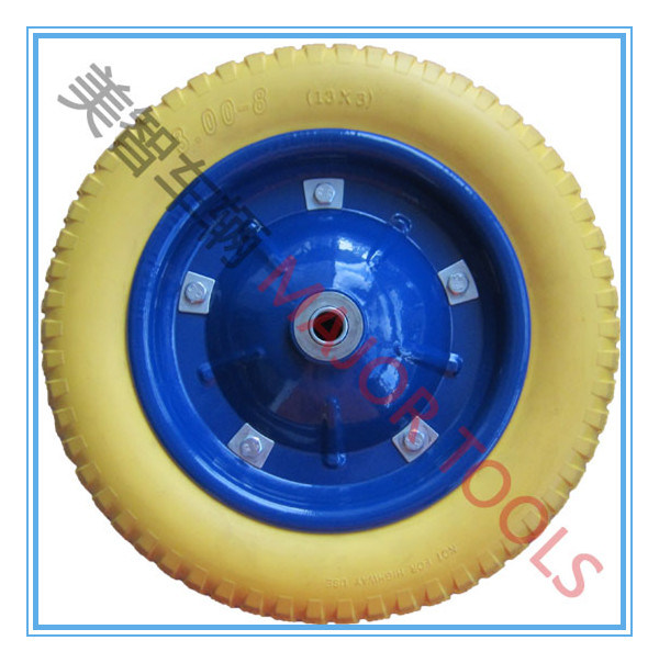 Colorful Wheelbarrow PU Foam Rubber Wheel 300-8