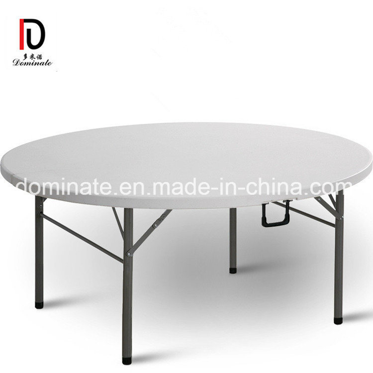 150cm Plastic Restaurant Round Folding Dining Table for 8 People