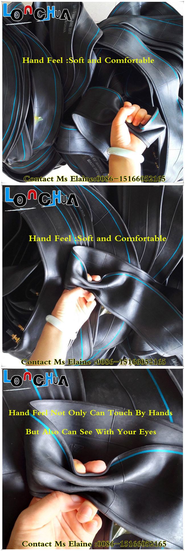 Qingdao Longhua Natural Butyl Rubber Motorcycle Inner Tube (3.00-8)