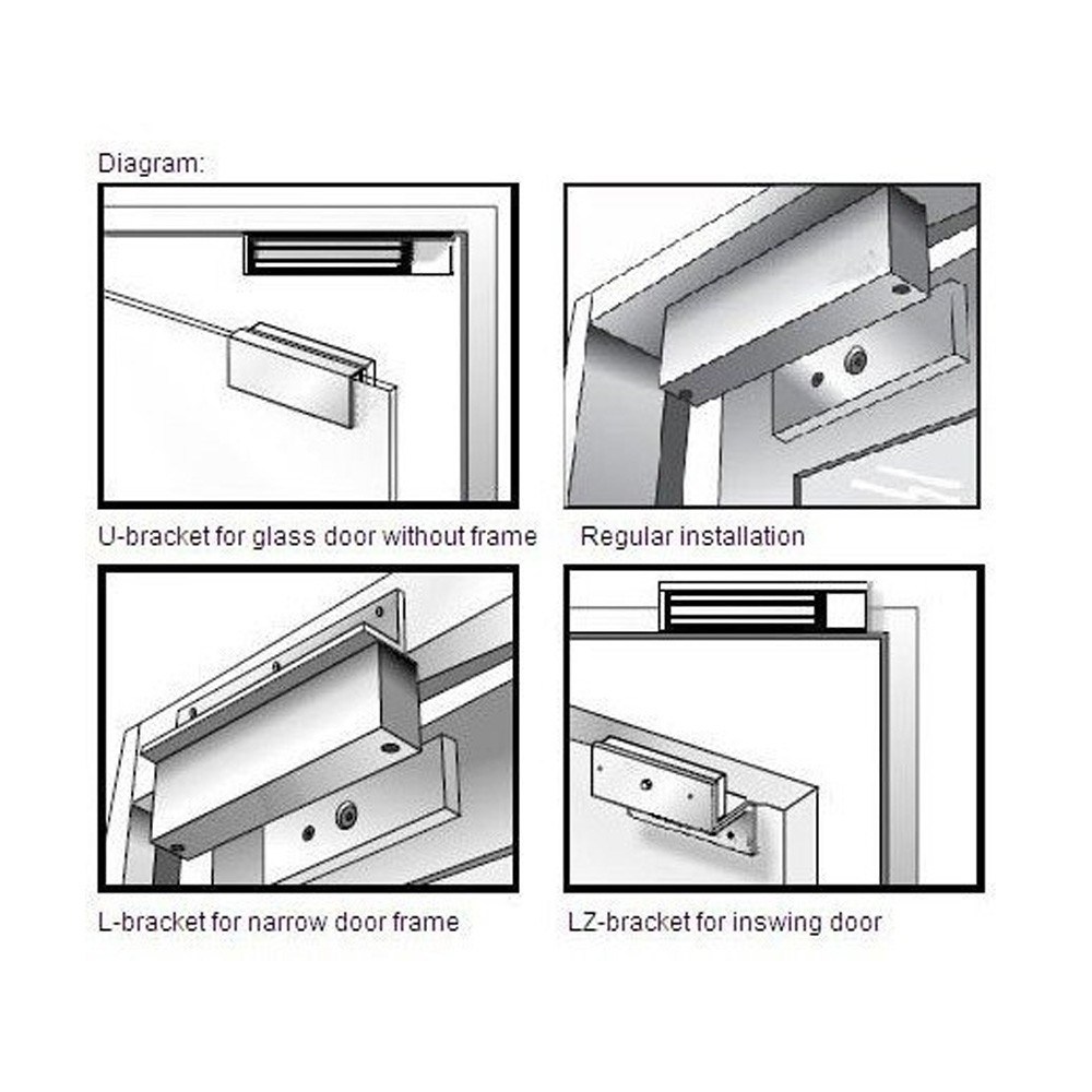 Wooden Door Electromagnetic Lock Anodized Aluminum Surface Finishing (JS-350DTS)