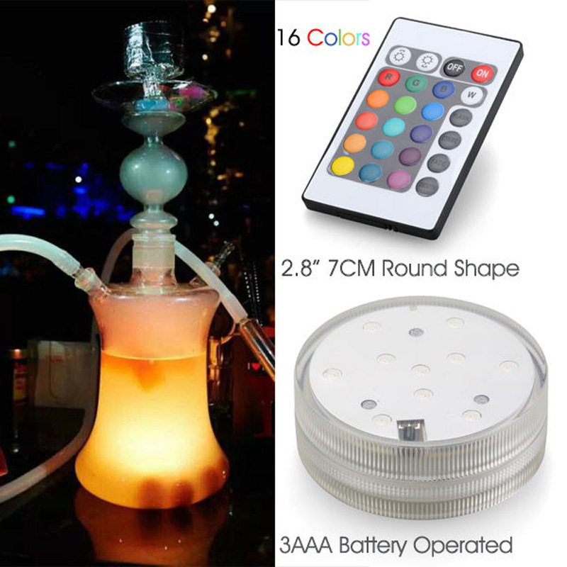 Glass Hookah Shisha with LED Lights Silicon Hose Without Leather Case (ES-HS-001)