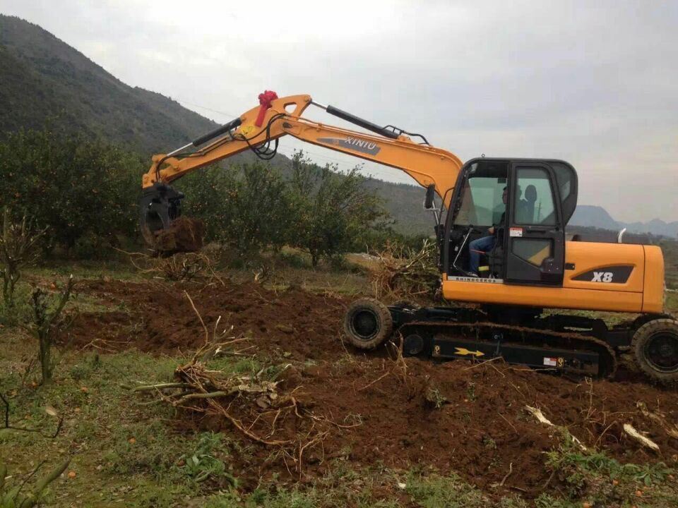 Wheel and Crawler Excavator with Hammer, Auger, Grabber, Quick Hitch, Tilt Bucket