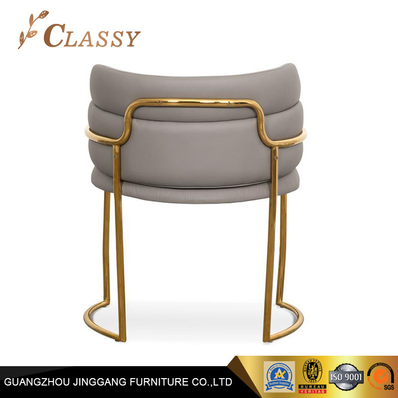 Modern Furniture Wholesale Leather and Metal Dining Chair